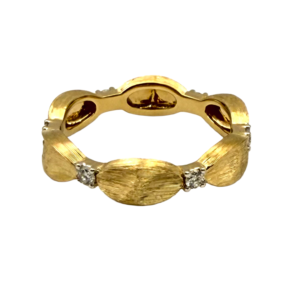 Diamond 18K Yellow Gold Band Ring