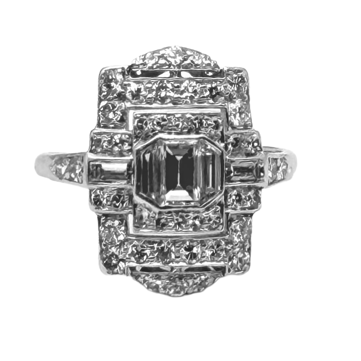 Art Deco Diamond Platinum Ring