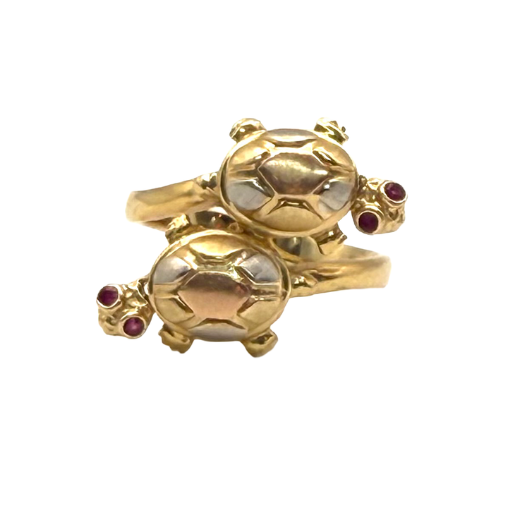 Turtle Design 14K YG Ring