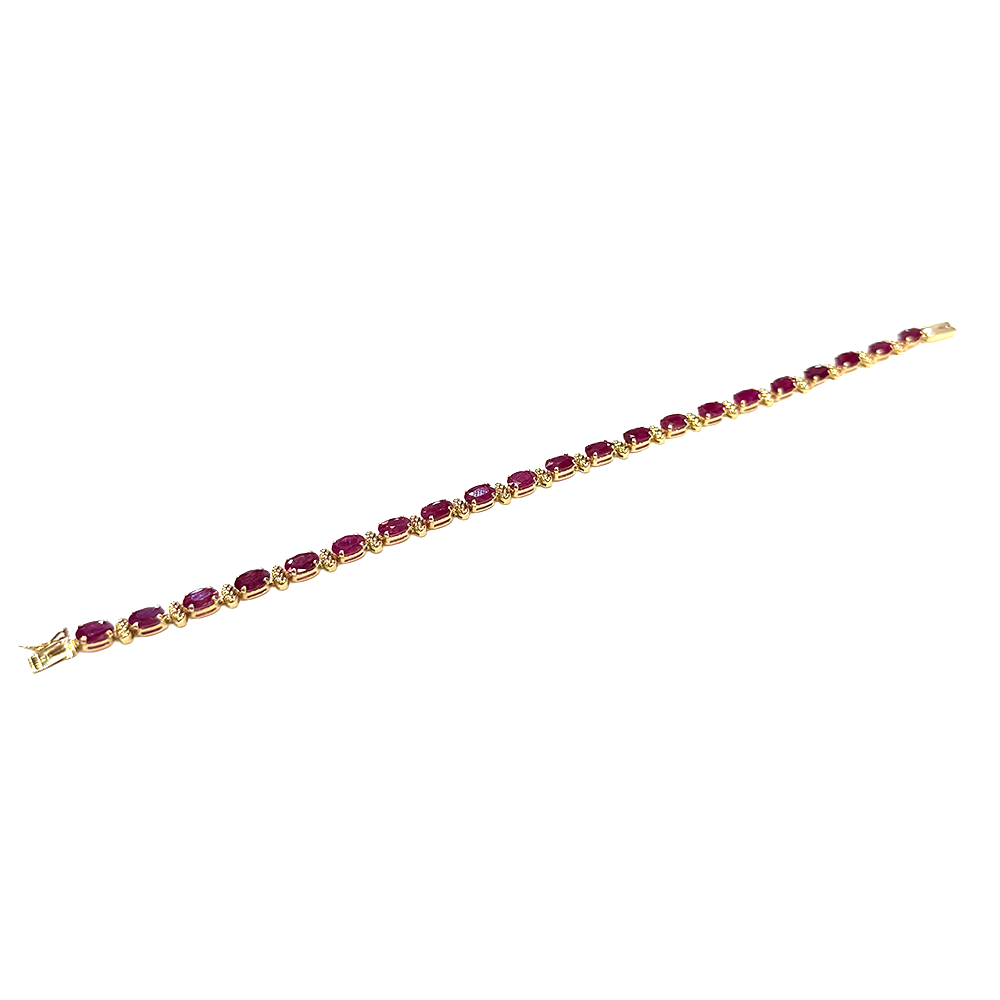 Ruby 14K Yellow Gold Bracelet