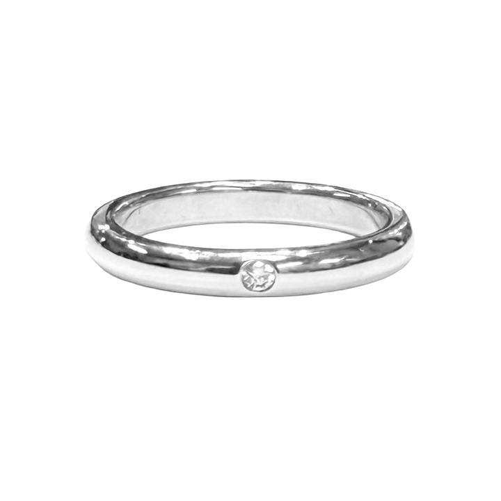 Tiffany & Co. Elsa Peretti Diamond Sterling Silver Band Ring
