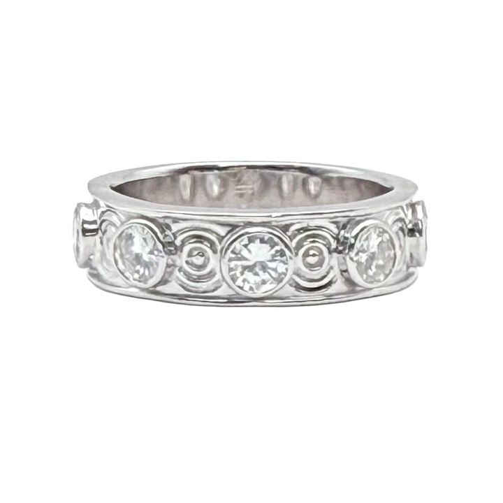 Diamond 18K White Gold Band Ring