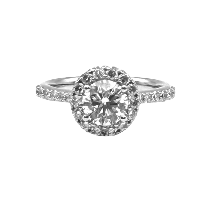 1.00 Carat I VS1 GIA RBC Diamond Platinum Ring