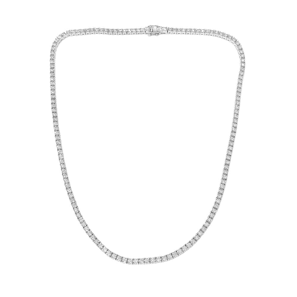 Diamond 10K White Gold Tennis Necklace