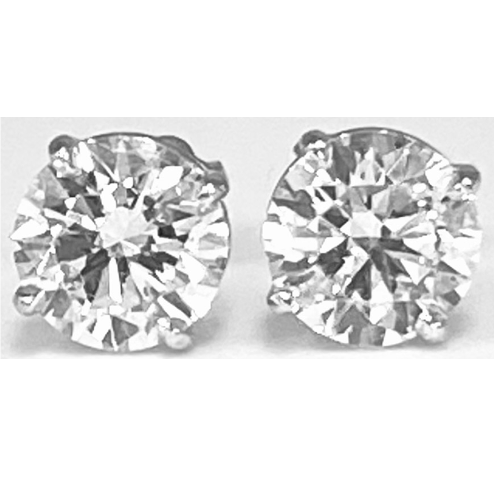 2.20 Carat VS1 E-F Lab Grown Diamond 14K WG Studs