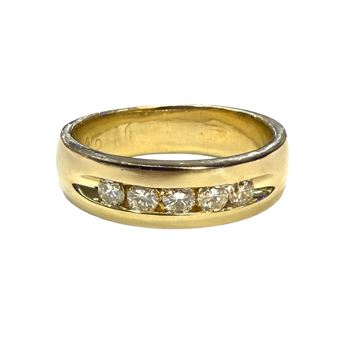Diamond 14K Yellow Gold Band Ring