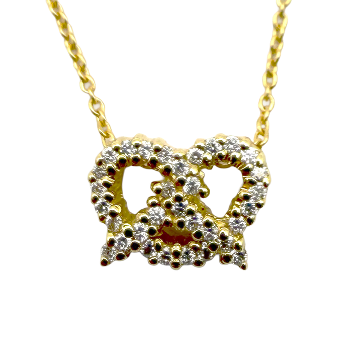Roberto Coin Tiny Treasures 18K YG Salty Pretzel Pendant Necklace