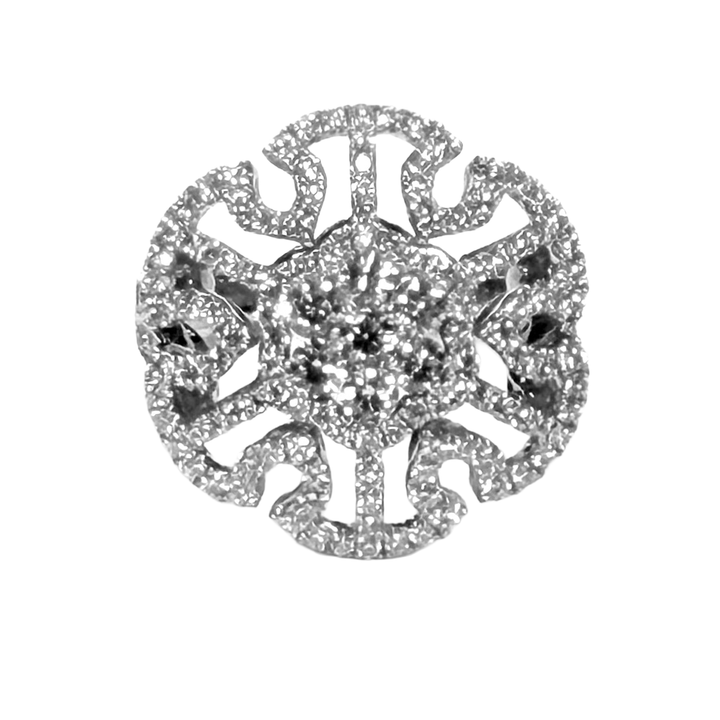 Diamond 14K WG Geometric Design Ring