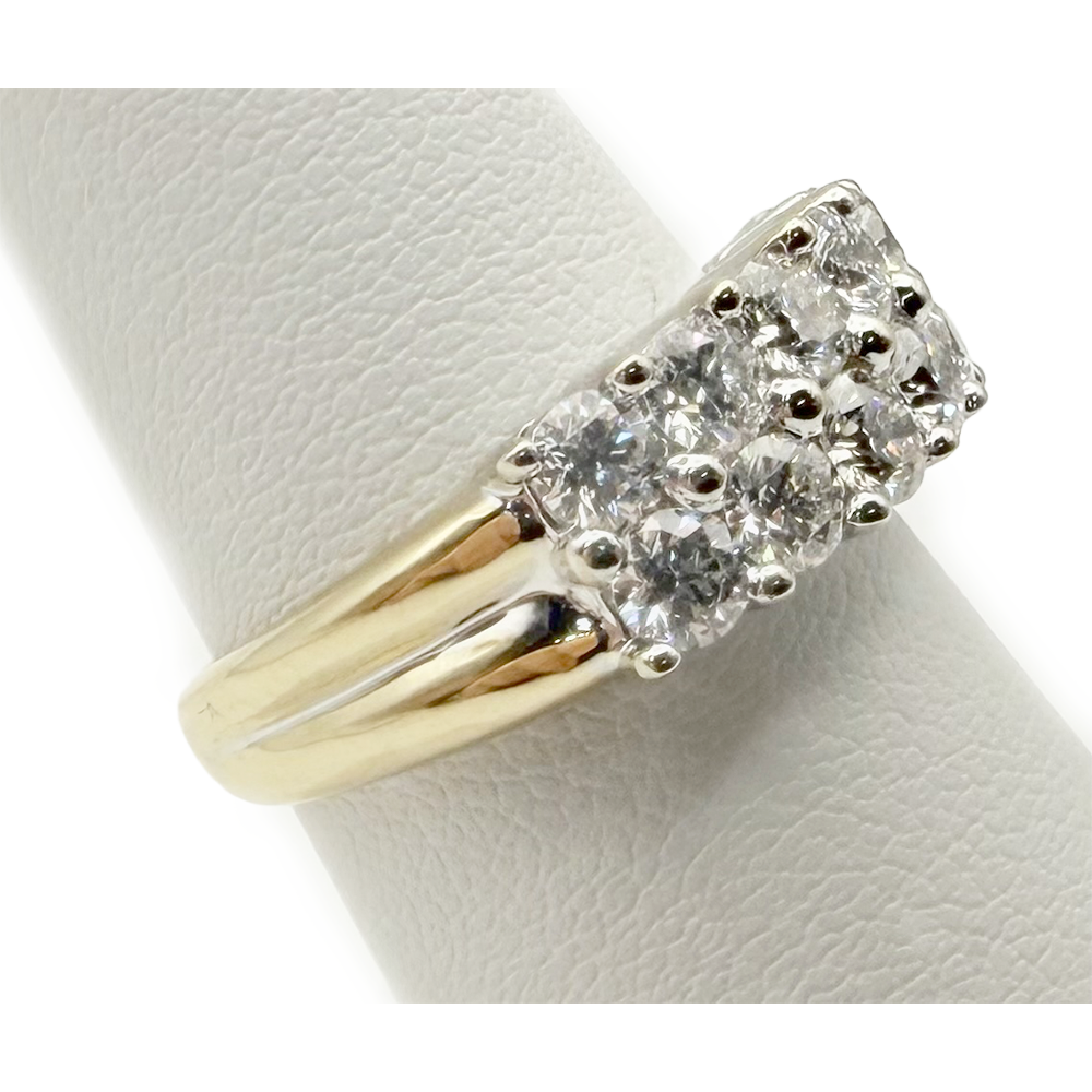 Diamond 14K WG & YG Band Ring