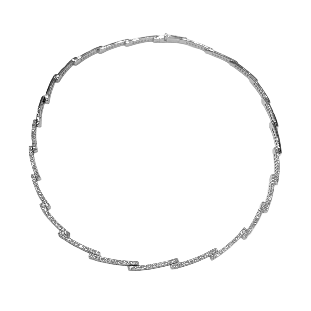 Diamond 18K White Gold Choker Necklace