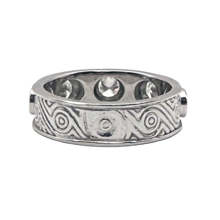 Diamond 18K White Gold Band Ring