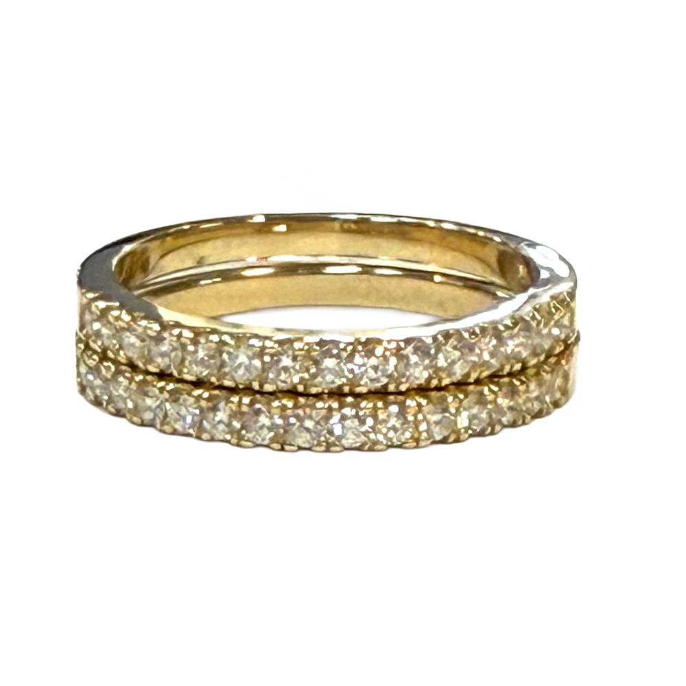 Diamond 14K Yellow Gold Matching Band Rings