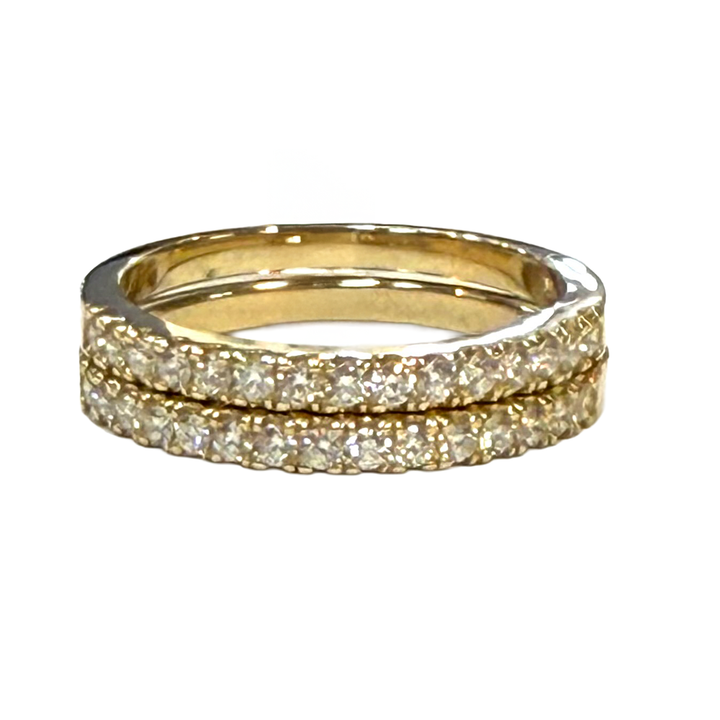 Diamond 14K Yellow Gold Matching Band Rings