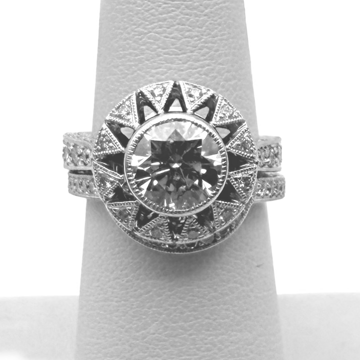 Diamond Platinum Wedding Ring Set