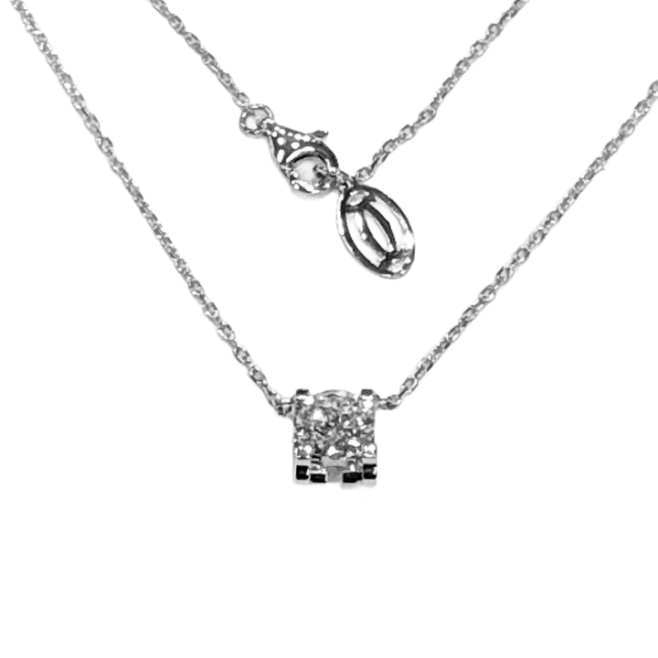 Lab Grown Diamond 18K WG Pendant & Chain