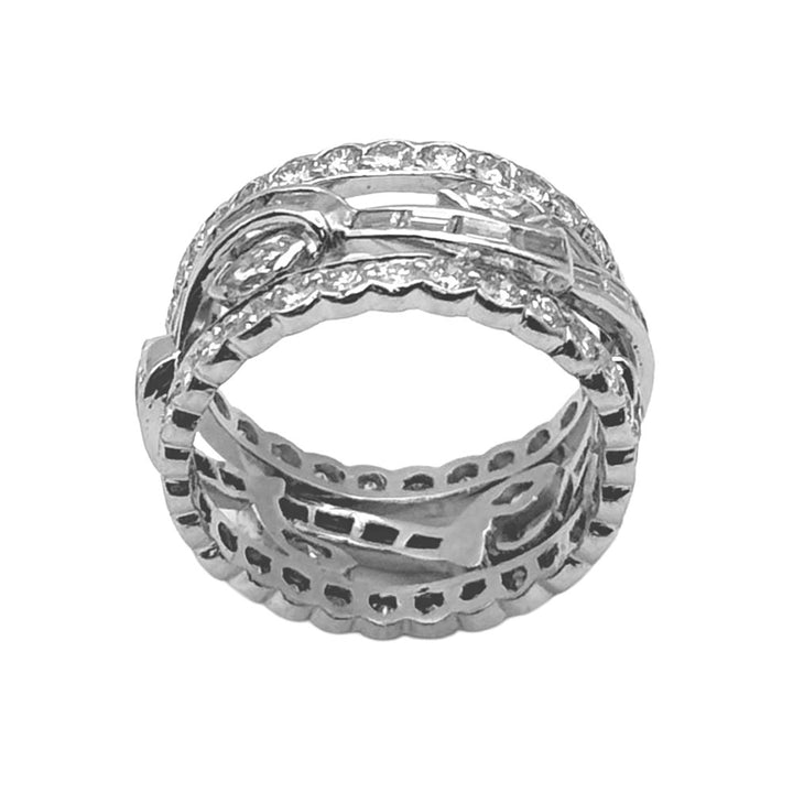 Vintage Diamond Platinum Eternity Band