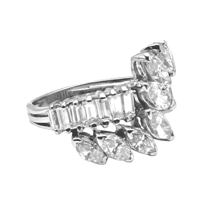Vintage Diamond Platinum Band Ring