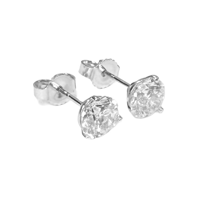 1.80 Carat Total Weight Diamond 14K WG Stud Earrings