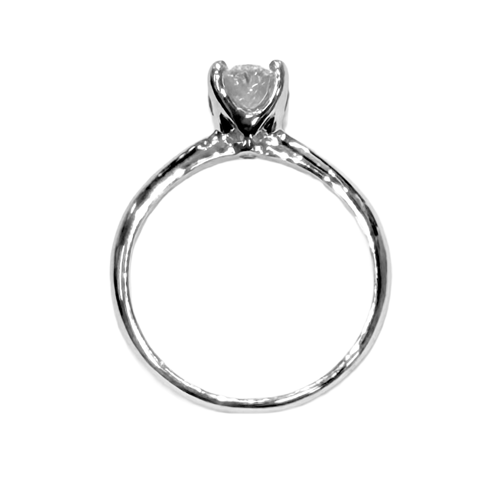 1.05 Carat Oval Brilliant Lab Grown Diamond 18K WG Ring