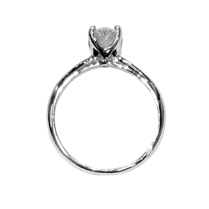 1.05 Carat Oval Brilliant Lab Grown Diamond 18K WG Ring
