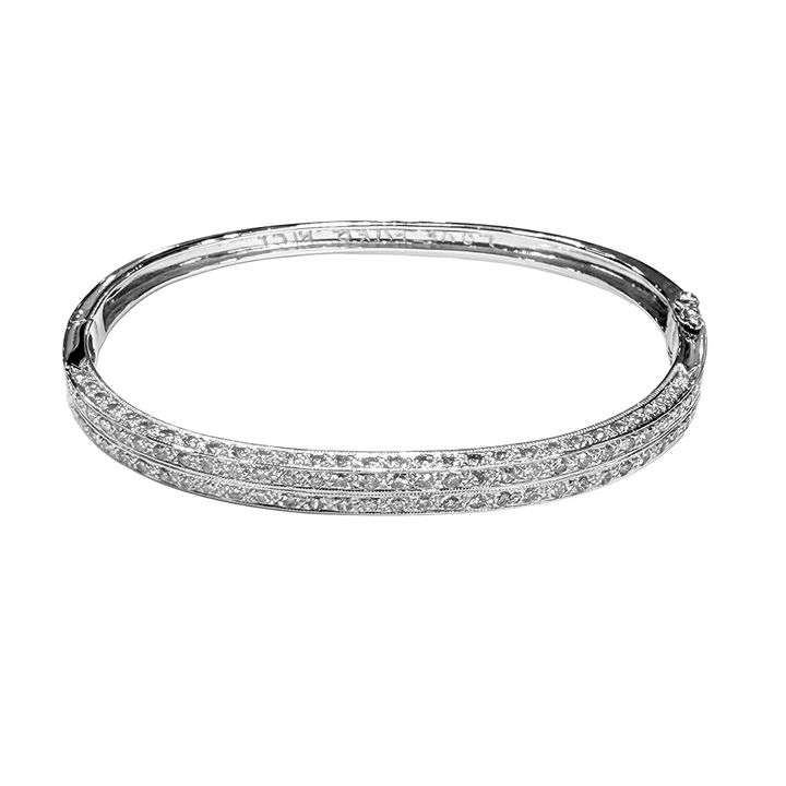 Diamond 18K WG Bangle Bracelet