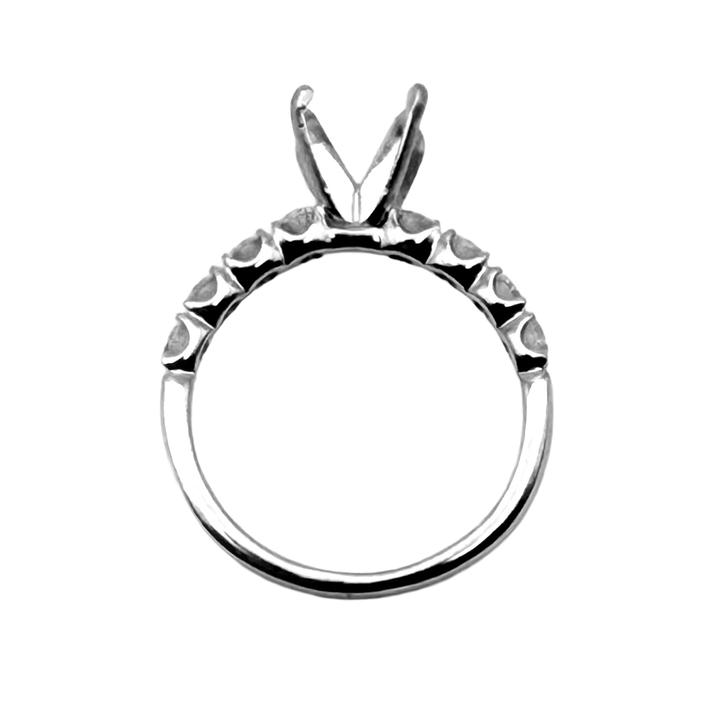 Diamond 14K White Gold Semi Mounting