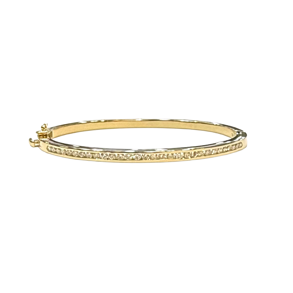 Diamond 14K YG Bangle Bracelet