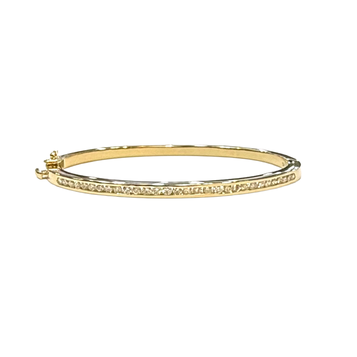 Diamond 14K YG Bangle Bracelet