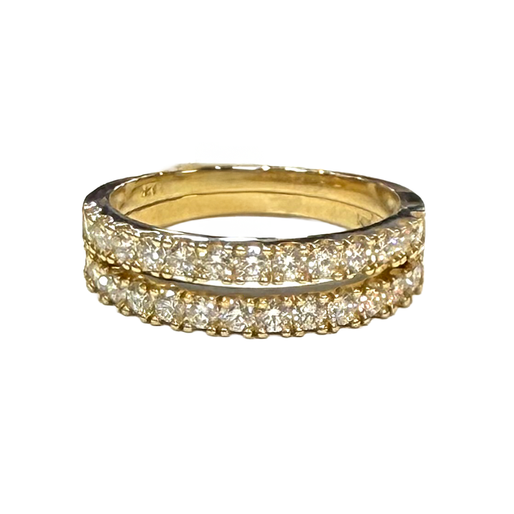 Diamond 14K Yellow Gold Matching Band Rings