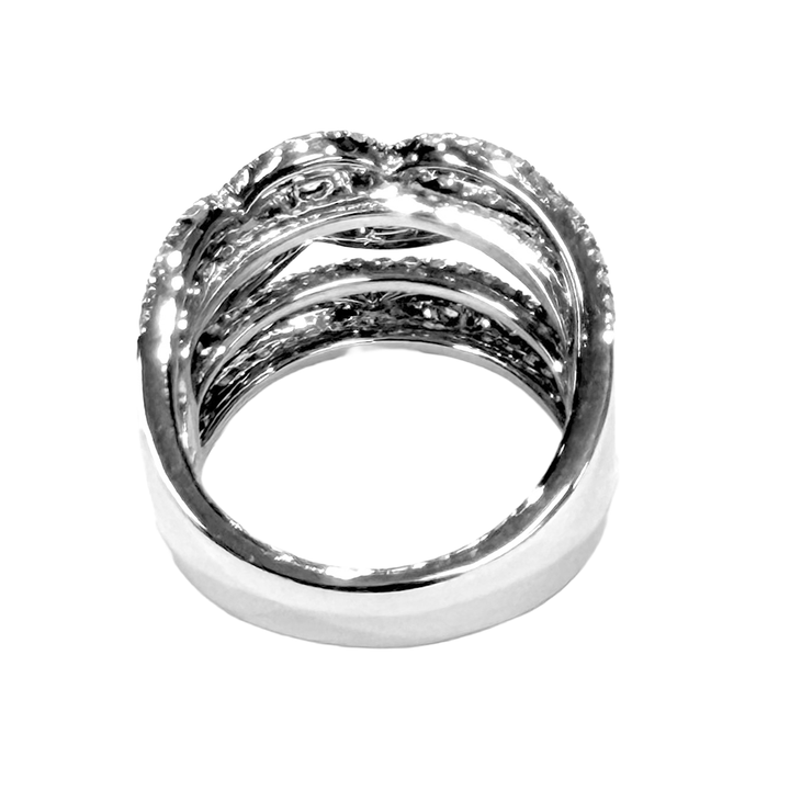 Diamond 14K WG Multi Bridge Design Band Ring