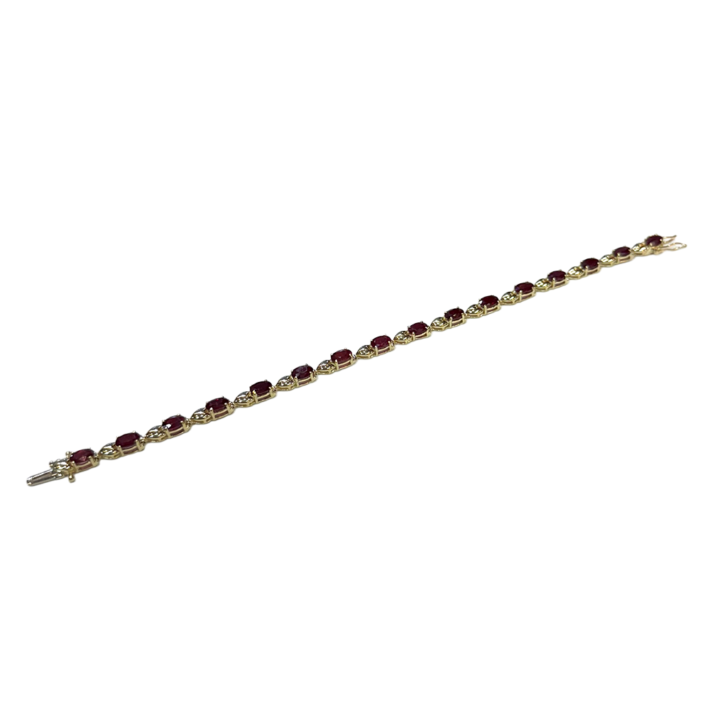 Ruby 14K Yellow Gold Bracelet