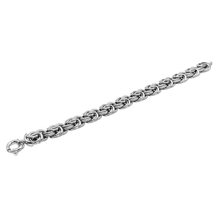 Fancy Link 14K WG Bracelet