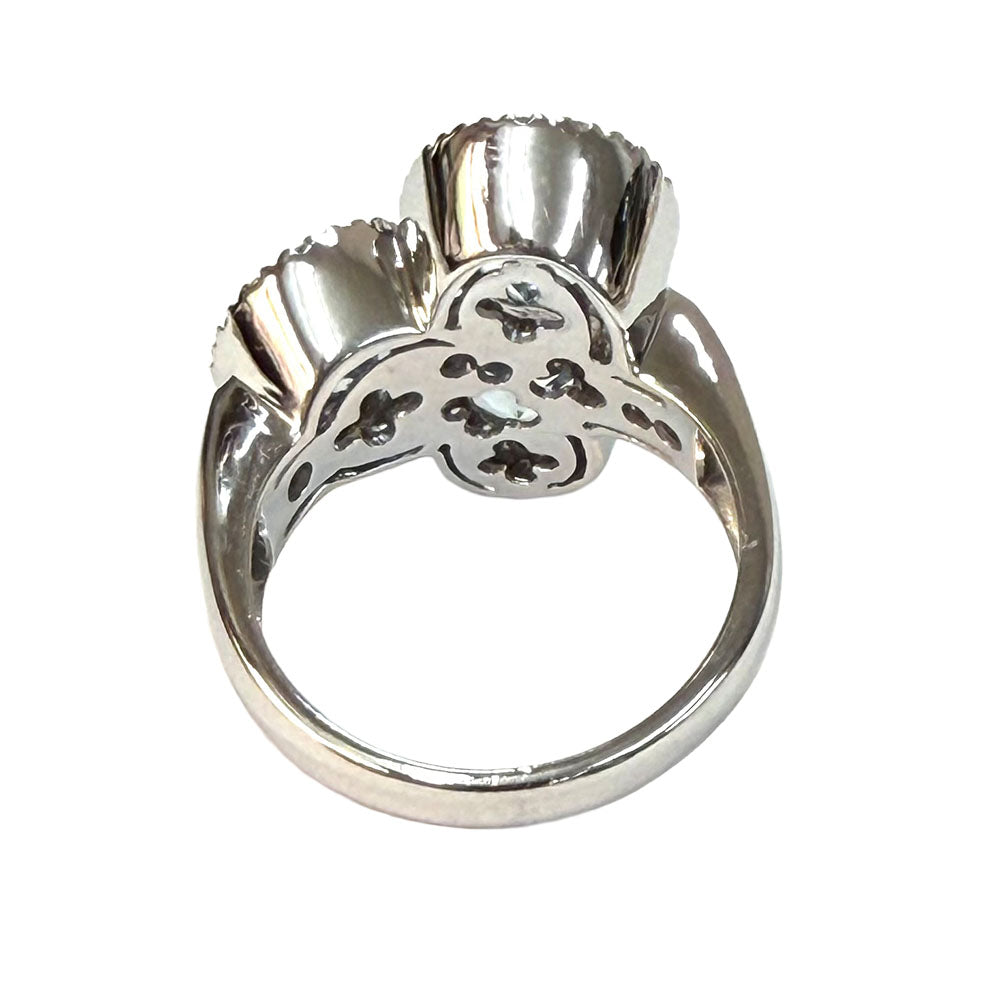 Aquamarine Diamond 14K WG Ring