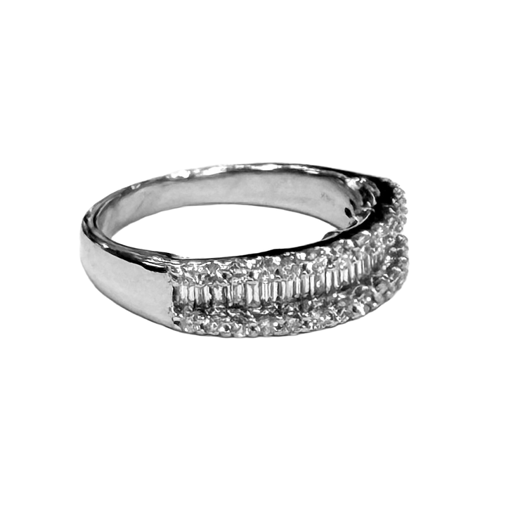 Diamond 14K WG Band Ring