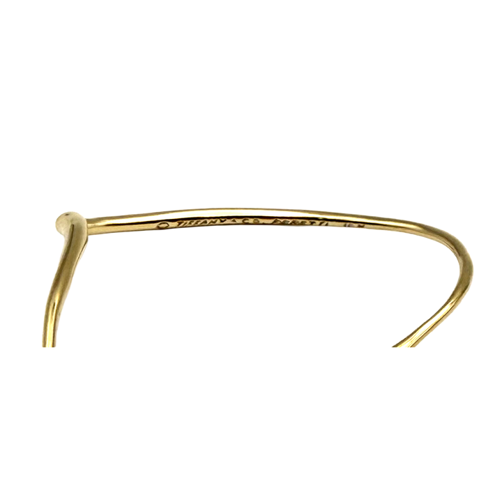 Tiffany & Co. Elsa Peretti Open Heart 18K YG Hoop Earrings