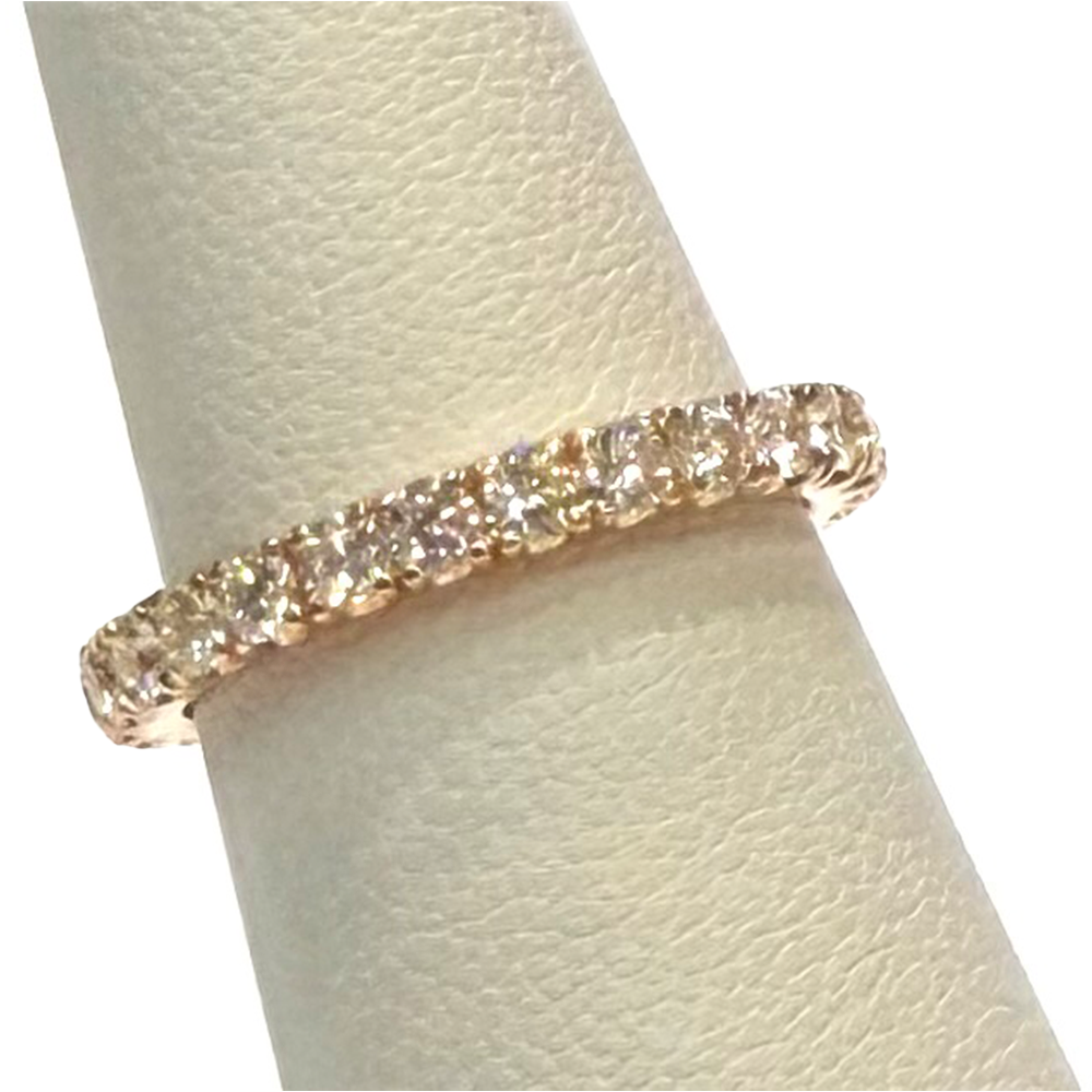 Diamond 14K Rose Gold Eternity Band