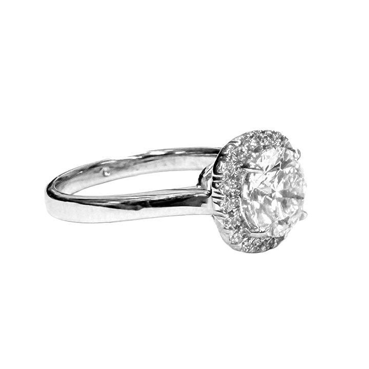 1.25 Carat D VS1 RBC Lab Grown Diamond 18KWG Ring