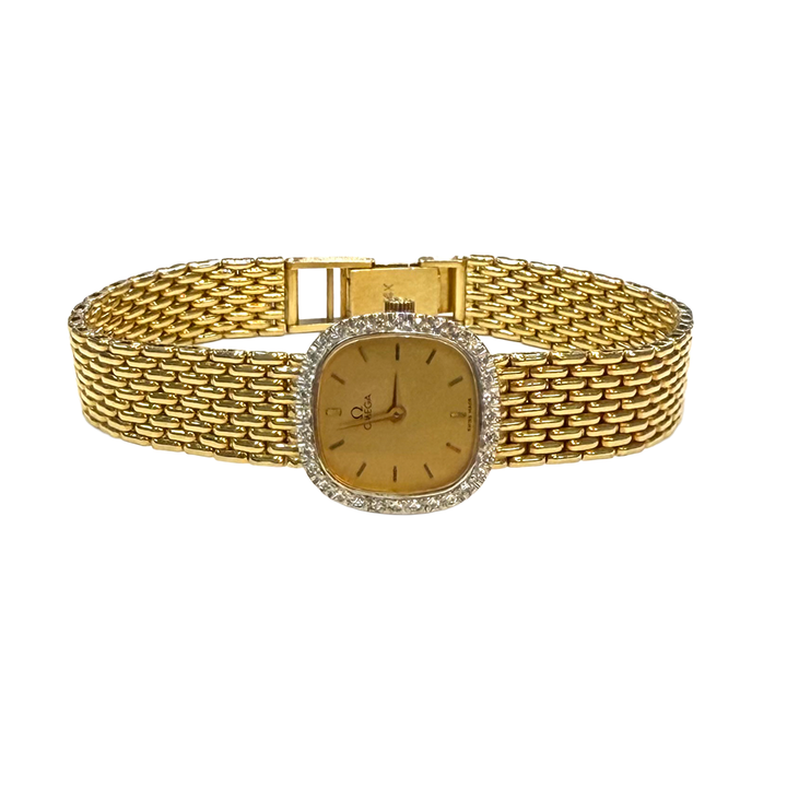Omega 14K Yellow Gold & Diamond Lady's Wristwatch