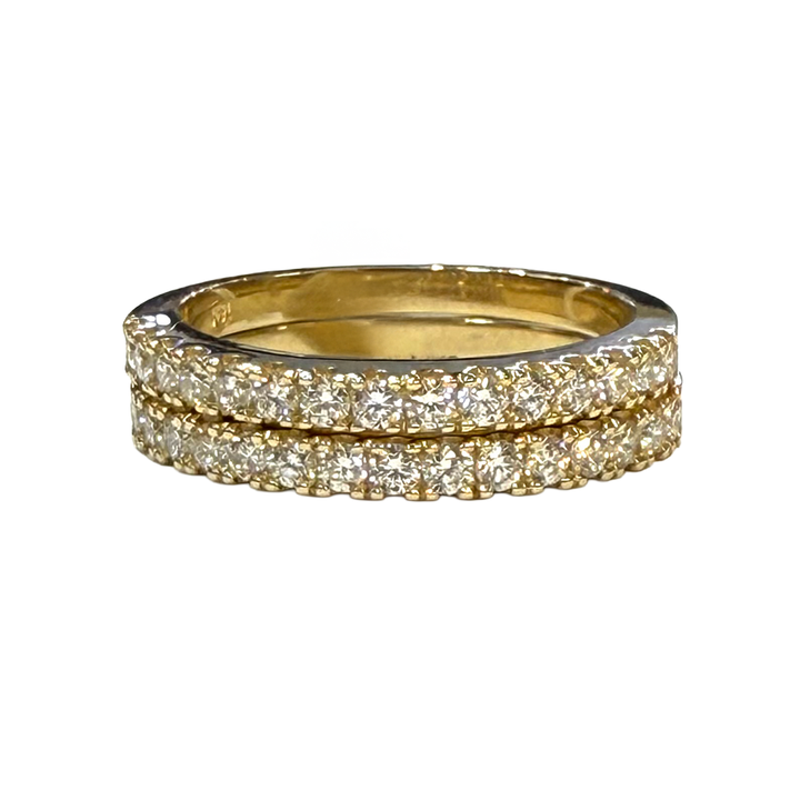 Diamond 14K Yellow Gold Matching Band Rings