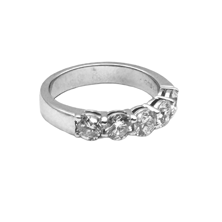 Diamond Platinum Band Ring