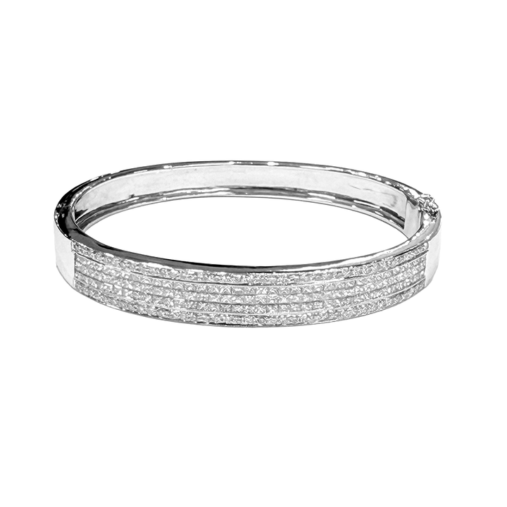 Diamond 18K WG Bangle Bracelet