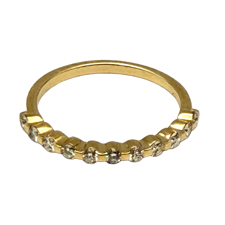 Diamond 14K Yellow Gold Band Ring