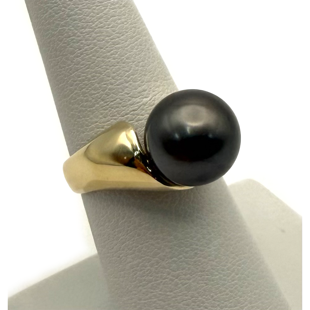 Tahitian Black Pearl 14K YG Ring