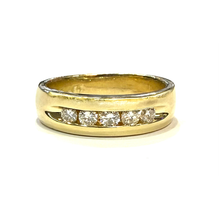 Diamond 14K Yellow Gold Band Ring