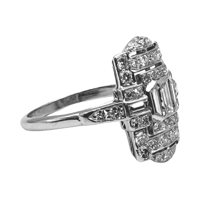 Art Deco Diamond Platinum Ring
