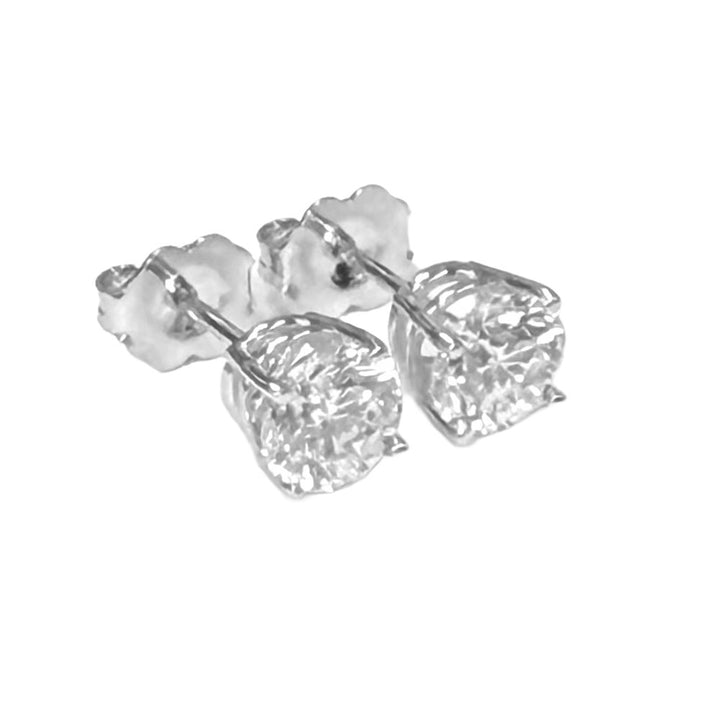1.30 Carat Total Weight Diamond 14K WG Stud Earrings
