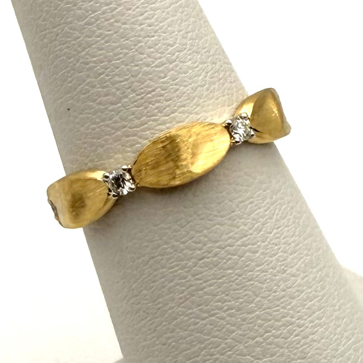 Diamond 18K Yellow Gold Band Ring