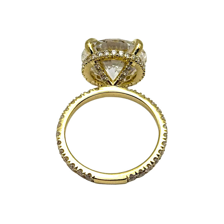 6.27 Carat E VS1 RBC IGI Lab Grown Diamond 18KYG Ring