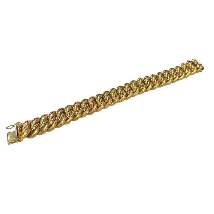 18 Karat Yellow Gold Link Style Bracelet