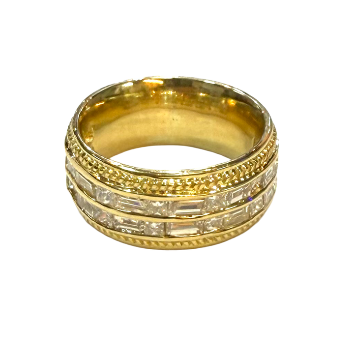 Diamond 18K Yellow Gold Band Ring